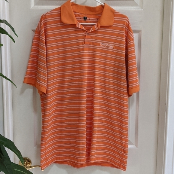 Nike Men's XL Golf Polo Short Sleeve Orange/White - Picture 1 of 11